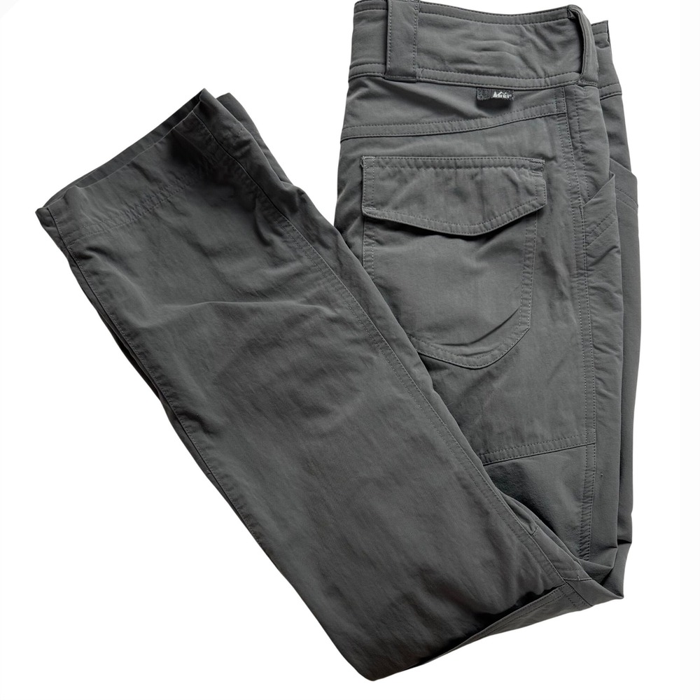 REI Sahara Gray Hiking Pants Womens 0 Petite Stretch Outdoor Trekking